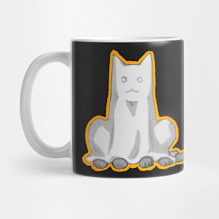 Halloween Ghost Grey Cat Mug